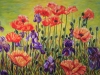 Eternal Poppies, Oil on Canvas 40 x 30 x 3/4"