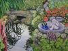 Garden Reflections, Oil on Canvas 40 x 30 x 3/4"
