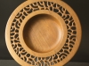 1982 - Black Walnut Wood Plate, Turned and hand carved - ©Vlodek Tydor